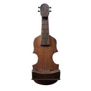 Violin Wall Decor Vintage 50s-60s Handmade Folk Art Wood Fiddle